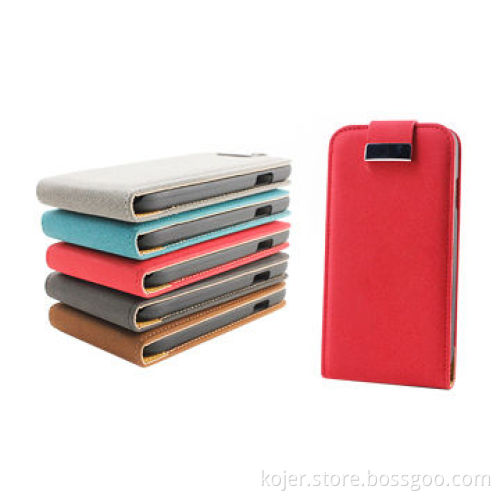 Leather Flip Smartphone Mobile Phone Case for iPhone 5S, with Plastic Shell Inside